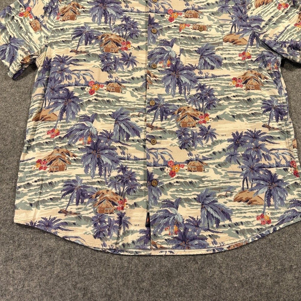 Faherty Shirt Mens 2XL Multicolor Hawaiian Palm Camp‎ Short Sleeve Button Up - Picture 4 of 8